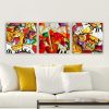 Elegáns dekoratív vászonfestő készlet (3 db), 100% vászon, fa keret (3 cm vastag), 30 x 90 cm teljes méret | Tökéletes a lakberendezés és a művészet szerelmeseinek