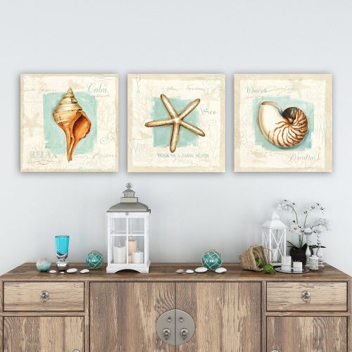 Elegáns dekoratív vászonfestő készlet (3 db), 100% vászon, fa keret (3 cm vastag), 30 x 90 cm teljes méret | Tökéletes a lakberendezés és a művészet szerelmeseinek