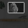 Dekoratív LED megvilágított vászonfestmény, 45 x 70 cm, 100% velúr vászon, fa keret (3 cm), elemes, be-/kikapcsolóval, tökéletes otthoni dekorációhoz