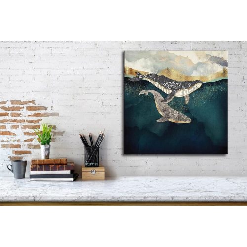Elegáns dekoratív vászonfestmény, 45 x 45 cm, 50% pamut/50% poliészter, digitális nyomtatás vászonra, erős 2 x 3 cm-es fakeret | Tökéletes otthoni dekorációhoz