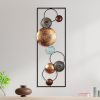 Kézzel festett dekoratív fém falkiegészítő, 32 x 90 x 4 cm | 100% fém, egyedi színváltozatok | Tökéletes a lakberendezés és a művészet szerelmeseinek