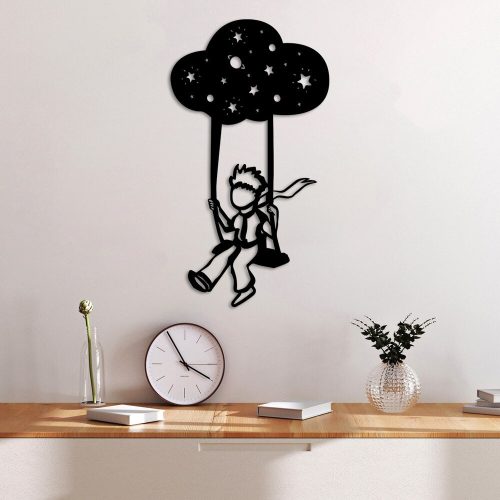 Stílusos fekete dekoratív fém fali kiegészítő, 34 x 62 cm | 100% fém, 1,5 mm vastagság | Könnyű súly 0,71 kg | Tökéletes a modern lakberendezéshez