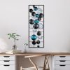 Kézzel festett dekoratív fém falkiegészítő, 32 x 90 x 4 cm | 100% fém, egyedi színváltozatok | Tökéletes a lakberendezés és a művészet szerelmeseinek