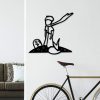 Stílusos fekete dekoratív fém falkiegészítő, 58 x 54 cm | 100% fém, 1,5 mm vastagság | Könnyű (0,60 kg) | Tökéletes a modern lakberendezéshez