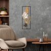 Kézzel festett dekoratív fém faltartozék, 32 x 90 cm, 100% fém (1,5 mm) | Egyedi dizájn, egyszerű falra szerelés | Tökéletes otthoni dekorációhoz