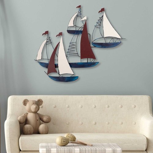 Kézzel festett dekoratív fém falkiegészítő, 88 x 73 cm | 100% fém (1,5 mm) | Egyedi design, könnyen falra szerelhető, tökéletes otthoni dekorációhoz