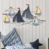 Kézzel festett dekoratív fém falkiegészítő, 123 x 60 cm | 100% fém, 1,5 mm vastag | Egyedi műalkotás lakberendezéshez, elegáns és stílusos design