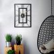 Elegáns fekete dekoratív fém falióra, 49 x 34,5 cm | 100% fém (2 mm) | Csendes mechanizmus, egyszerű fali rögzítés | Stílusos kiegészítő bármilyen helyhez
