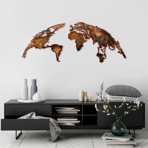 Kézzel festett dekoratív fém faltartozék, 150 cm x 59 cm, 100% fém (1,5 mm) | Egyedi műalkotás lakberendezéshez | Stílusos és tartós dizájn