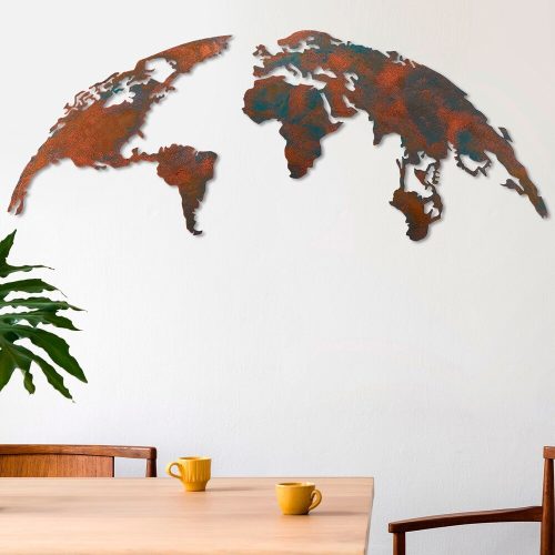 Kézzel festett dekoratív fém falkiegészítő, 150 cm x 59 cm | 100% fém, 1,5 mm vastag | Egyedülálló műalkotás lakberendezéshez, stílusos és tartós
