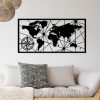 Stílusos fekete dekoratív fém falkiegészítő, 120 x 60 cm | 100% fém, 1,5 mm vastagság | Egyszerű falra szerelés a modern lakberendezéshez
