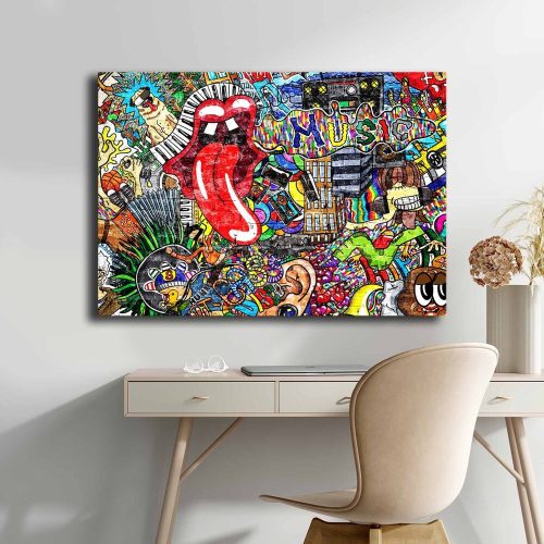 Lenyűgöző dekoratív vászonfestmény, 70 x 100 cm | 100% vászon, 100% fa keret (2,8 cm vastag) | Tökéletes a lakberendezés és a művészet szerelmeseinek