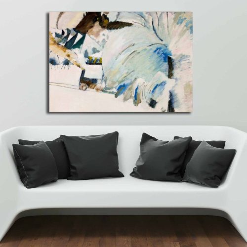 Vaszilij Kandinszkij dekoratív vászonfestmény, 70 x 100 cm | 100% vászon, 100% fa keret (2,8 cm vastag) | Tökéletes a modern lakberendezéshez