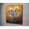 Paul Klee „Senecio” dekoratív vászonfestménye, 45 x 45 cm | 100% vászon, 100% fa keret (3 cm vastag) | Tökéletes otthoni és irodai dekorációhoz