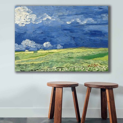 Vincent van Gogh dekoratív vászonfestmény, 70 x 100 cm, 100% vászon, 100% fa keret (2,8 cm vastag) | Tökéletes a lakberendezés és a művészet szerelmeseinek