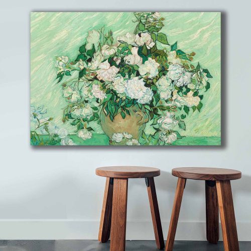 Vincent van Gogh dekoratív vászonfestmény, 70 x 100 cm, 100% vászon, 100% fa keret (2,8 cm vastag) | Tökéletes a lakberendezés és a művészet szerelmeseinek