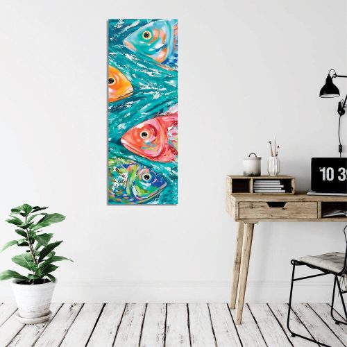 Lenyűgöző dekoratív vászonfestmény, 30 x 80 cm, 50% pamut/50% poliészter, digitális nyomtatás vászonra, 2 x 3 cm-es fakerettel keretezve | Tökéletes otthoni dekorációhoz