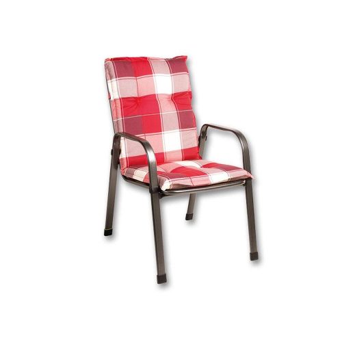 Naxos Savoy párna székre 105*49*6 cm-es piros kockás