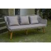 Modern 173 cm széles technorattan 3 üléses sofa Largo