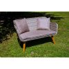 Modern 121 cm széles technorattan 2 üléses sofa Largo