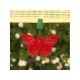 Színes rögzítőcsipesz/nehezék, asztalterítőhöz, Butterfly, 4 db-os szett