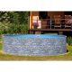 Azuro Stone 4,0 m átmérőjű 1,2 m mély medence Lagoon kék fóliával,szkimmer kiképzéssel 3EXB0301