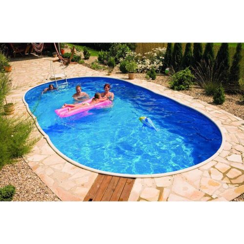 Azuro Frame De Luxe 7,3*3,7 m-es 1,2 m mély medence szkimmer kiképzéssel fólia nélkül