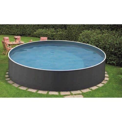 Azuro Rattan 3,6 m átméroju 1,2 m mély medence Lagoon kék fóliával szkimmer kiképzéssel