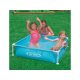 Mini fémvázas medence kék 122*122*30 cm-es