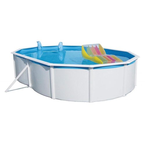 Fémvázas medence szett Nuovo de luxe ovális 550 x 366 x 120 cm-es