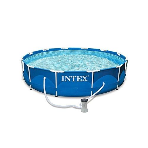 INTEX Frame Rondo családi medence, O 366 x 76 cm, papírszűrős vízforgatóval