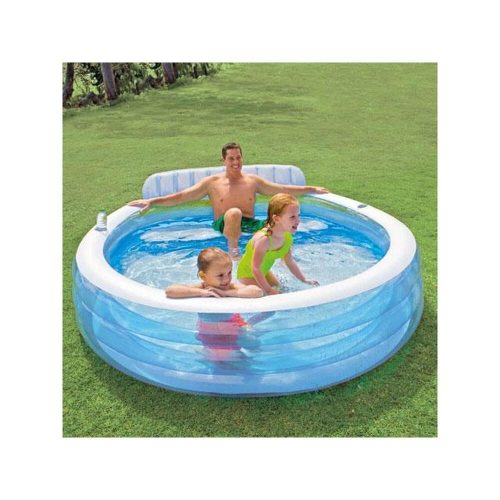 Intex: Family Center napozós háttámlás medence 224x216x76cm