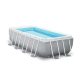INTEX Frame Prism Quadra medence szett, 488 x 244 x 107 cm, papírszűrős vízforgató, létra, takaró
