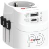 SKROSS PRO Light USB AC30PD, világutazó hálózati csatlakozó átalakító, földelt PD(gyorstöltés)