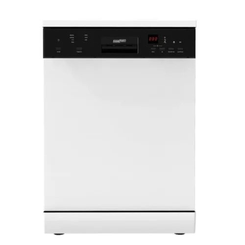 HOMEFORT HMGS0640W Szabadonálló mosogatógép 12 teríték,  11 L fogyasztás,  7 program,   47 db zajszint,  E energiaosztály,  Alsó evőeszköztartó kosár,  60 cm,  Digit. kijelző