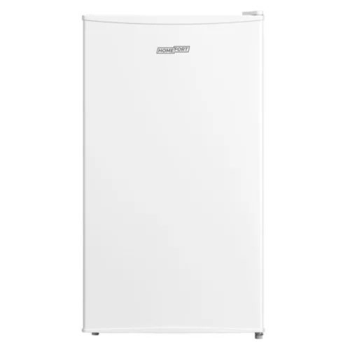 HOMEFORT HHSE93W Egyajtós hűtőszekrény E Energiaosztály,  Hűtő: 93L,  Nofrost nélkül,  Zajszint: 40 dB,  Szél: 47.2 cm,  Mag: 86.4 cm,  Mély: 44.6 cm,  Digitális kijelző nélkül