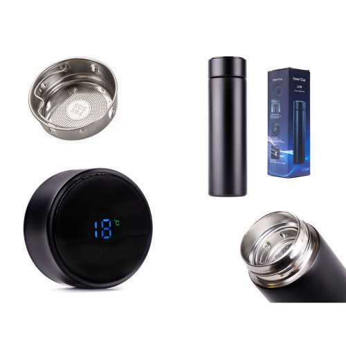 Thermos bögre smart LED 500ml fekete