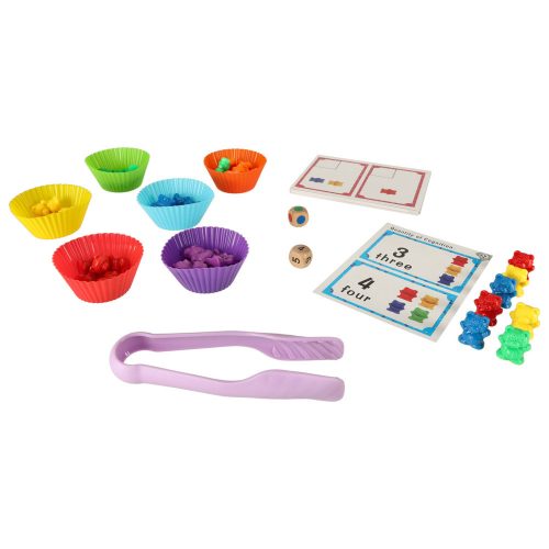 Teddy mackók oktatási tanulás számolni montessori 44el.