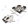 Hab puzzle szőnyeg / játszószőnyeg gyerekeknek 25 darab fekete-fehér