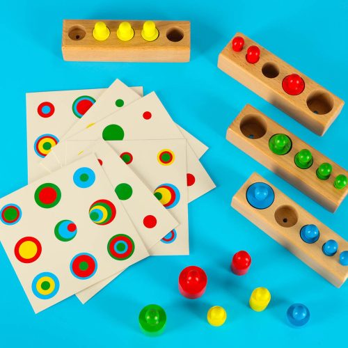 Montessori fahengeres súlyok színes