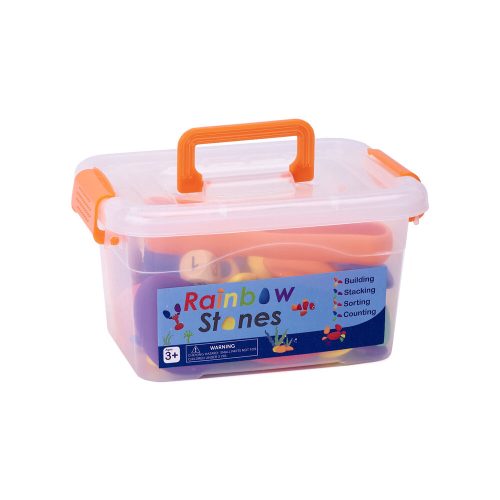 Kreatív kavicsok színes Montessori kirakó 65 darabos.