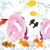 Teljes összecsukható snorkel maszk S/M rózsaszín