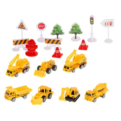 Transporter repülőgép + 6 autó építőipari járművek oldalra/előre