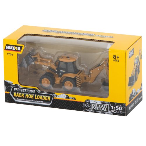 Exkavátor rakodó buldózer vödörrel Die-Cast fém modell H-toys 1704 1:50