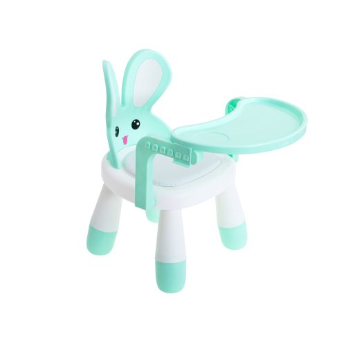 Etetőszék és asztal etetéshez és játékhoz, menta színű