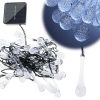 Napelemes jégcsap kerti lámpák 6,5m 30LED hideg fehér