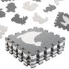 Habshivacs puzzle szőnyeg gyerekeknek 9 db. fekete-ecru