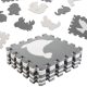 Habshivacs puzzle szőnyeg gyerekeknek 9 db. fekete-ecru