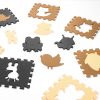Gyermek habszivacs szőnyeg puzzle 9el. bézs-barna fólia