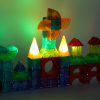 3D építőipari mágneses téglák LED világító 134 el.